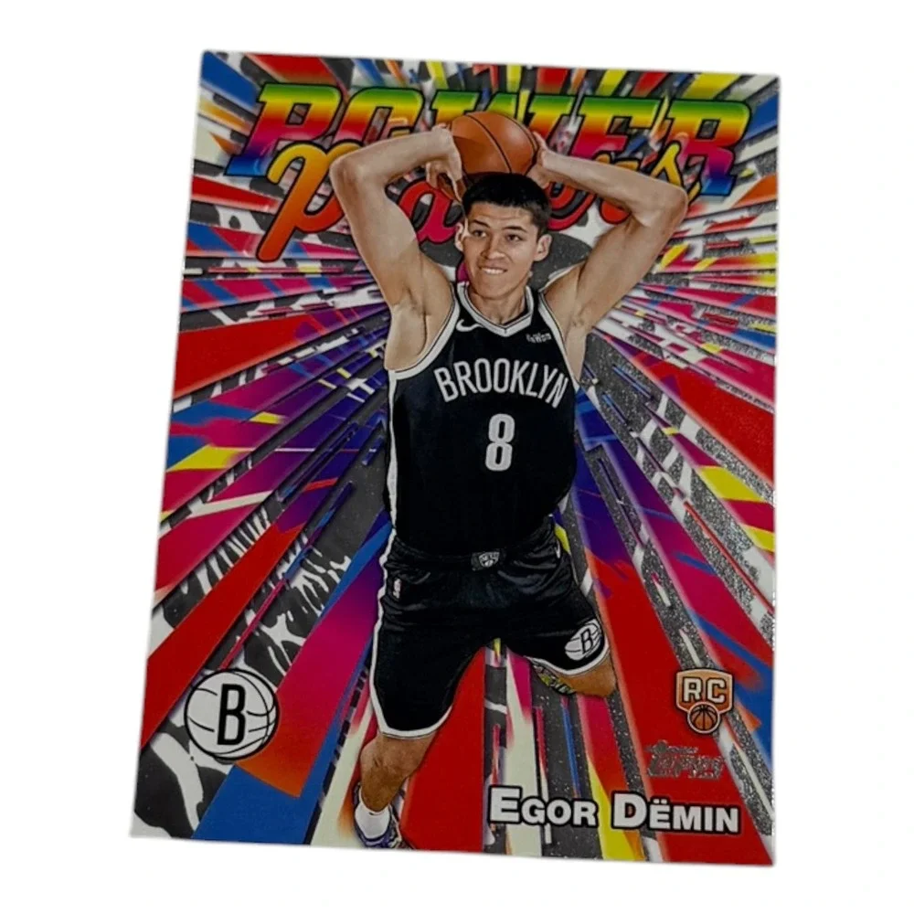 2025 Topps Power Players Egor Demin Brooklyn Nets Rookie RC PP18 Basketball Card